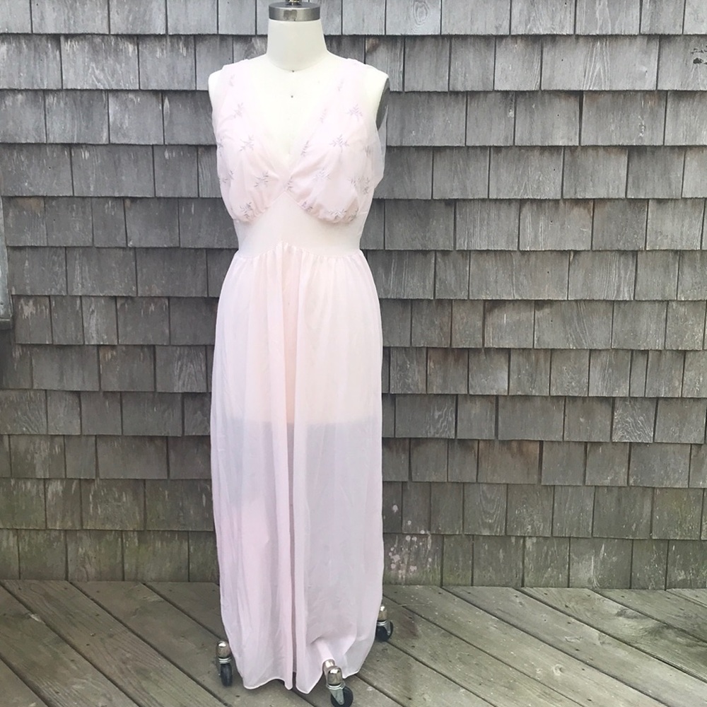 Vintage Pink Sheer Negligee